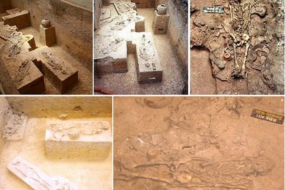 เมืองโบราณโนนเมือง อยู่ในเขตบ้านนาโพธิ์ ที่มีการฝังเครื่องมือเครื่องใช้ลงไปพร้อมศพด้วย